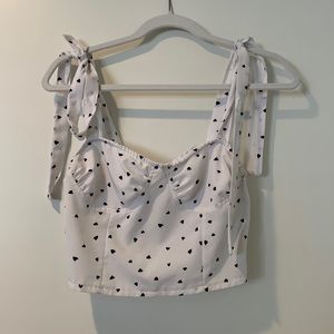 Heart Poka Dot crop top